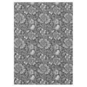 Monochromes Vintage-Blumenmuster Tischdecke (Vorderseite)