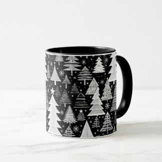 Monochromes Weihnachten Tasse