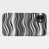 Monochromes Wellenmuster Case-Mate iPhone Hülle (Rückseite (Horizontal))