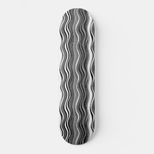 Monochromes Wellenmuster Skateboard