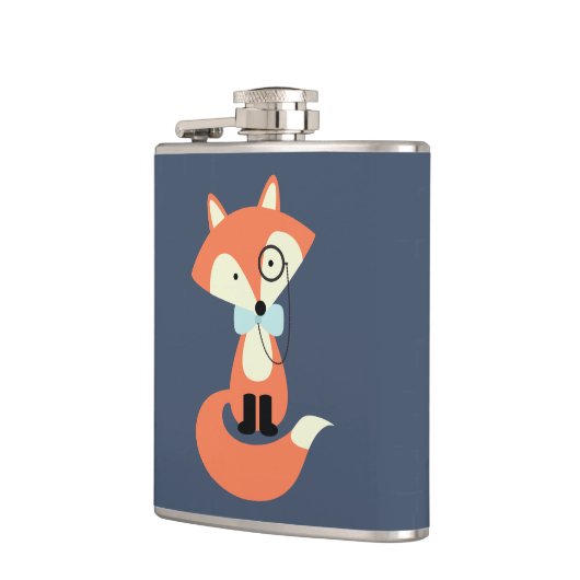 Monocle Hipster Red Fox Flachmann (Links)