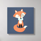 Monocle Hipster Red Fox Leinwanddruck (Vorderseite)