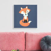 Monocle Hipster Red Fox Leinwanddruck (Insitu (Wohnzimmer))