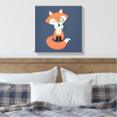Monocle Hipster Red Fox Leinwanddruck (Insitu (Schlafzimmer))