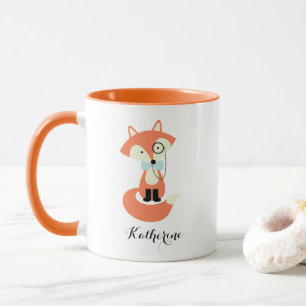 Monocle Hipster Red Fox Tasse