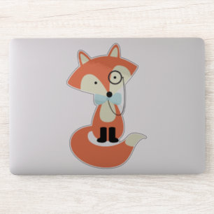 Monocle-Hipsterroter Fox Aufkleber