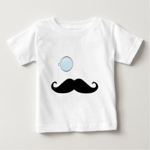 Monocle Mustache Baby T-shirt