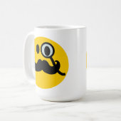 Monocle u. Schnurrbart kundengerechtes backgrnd) Kaffeetasse (Vorderseite Links)