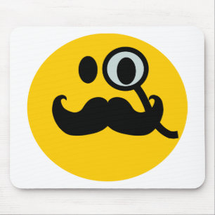 Monocle u. Schnurrbart kundengerechtes backgrnd) Mousepad