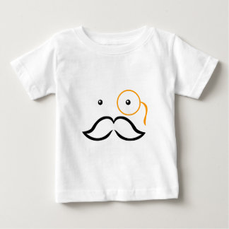 Monocle und Mustache Baby T-shirt