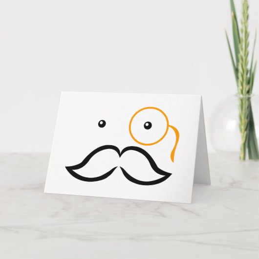 Monocle und Mustache Karte (Vorderseite)