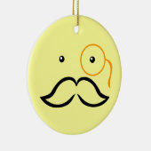 Monocle und Mustache Keramikornament (Rechts)