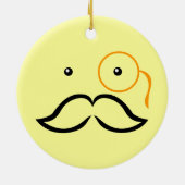 Monocle und Mustache Keramikornament (Hinten)