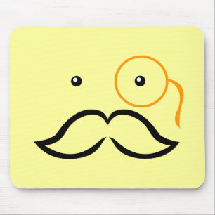 Monocle und Mustache Mousepad