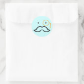 Monocle und Mustache Runder Aufkleber (Tasche)