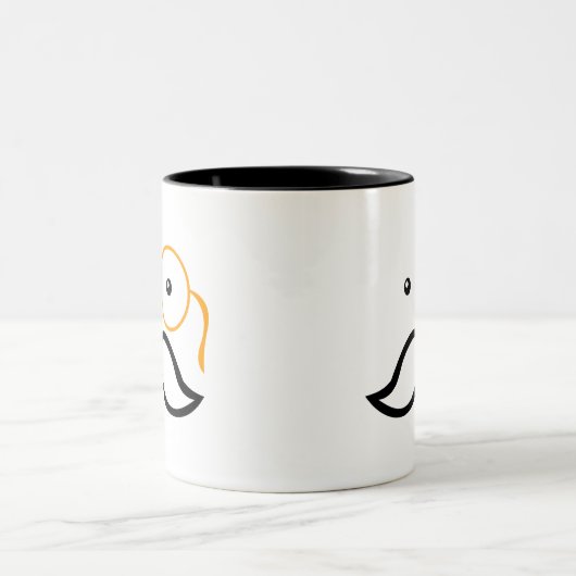 Monocle und Mustache Zweifarbige Tasse (Mittel)