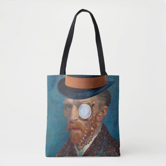 Monocle Van Gogh in der Top Hat Tote Tasche (Vorderseite)