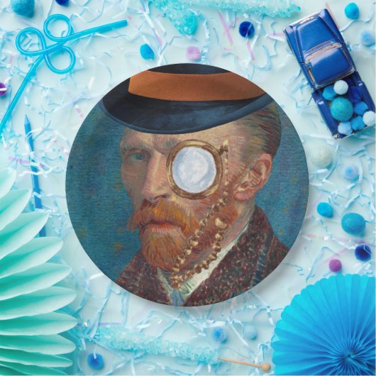 Monocle Van Gogh in Top Hat 9" Paper Teller (Party)