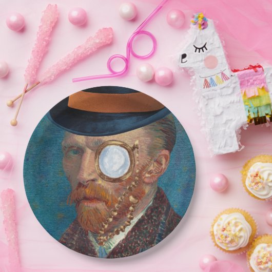 Monocle Van Gogh in Top Hat 9" Paper Teller (Party)