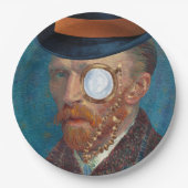 Monocle Van Gogh in Top Hat 9" Paper Teller (Vorderseite)