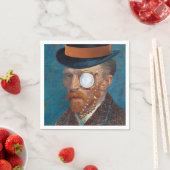 Monocle Van Gogh in Top Hat Paper Napkins Serviette (Beispiel)