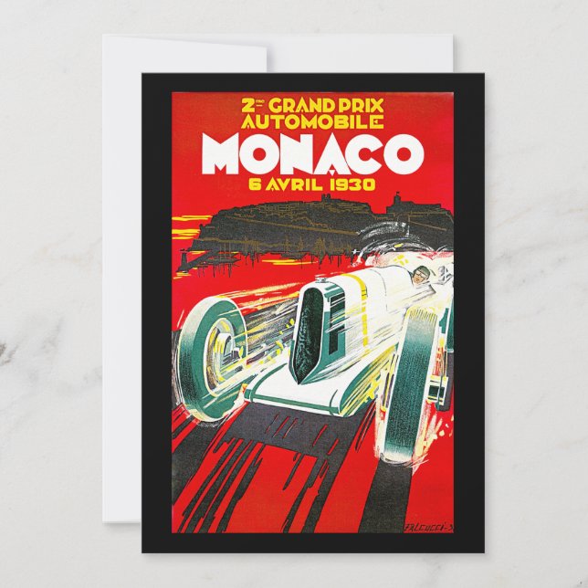 Monoco Grand Prix Vintage Werbung (Vorderseite)