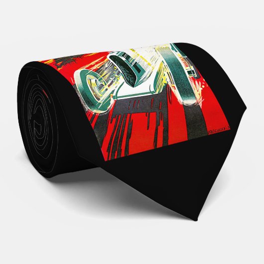 Monoco Grandprix Vintage Reise-Anzeige Krawatte (Gerollt)
