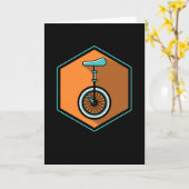 Monocycle Unicycle Circuit Extreme Cyclist Artist Karte (Gelbe Blume)