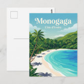 Monogaga Beach Elfenbeinküste Postkarte (Vorne/Hinten)