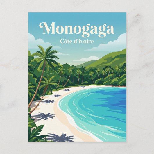 Monogaga Beach Elfenbeinküste Postkarte (Vorderseite)