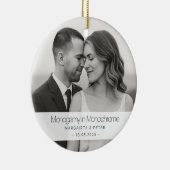 Monogamie in Monochrom - Funny Black and White Keramik Ornament (Rechts)