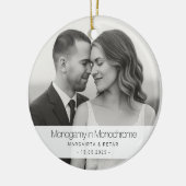 Monogamie in Monochrom - Funny Black and White Keramik Ornament (Links)