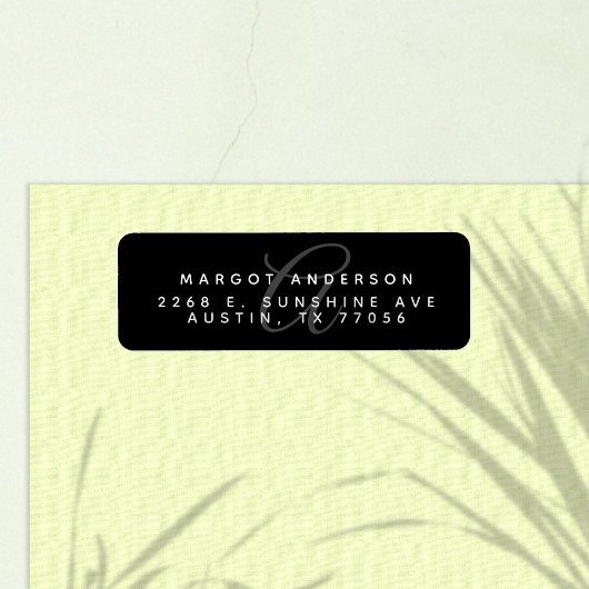 Monogoram Chic | Stilvolles Schwarz | RÜCKSENDEADR