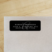 Monogoram Chic | Stilvolles Schwarz | RÜCKSENDEADR