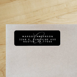 Monogoram Chic | Stilvolles Schwarz | RÜCKSENDEADR