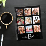 Monografie-Bestellung des Schwarzen Fotos 2023 Planer<br><div class="desc">Machen Sie Ihre eigene Familienkollektion als Geschenk oder für sich selbst. Nutzen Sie vier, neun Ihrer Lieblings-Fotos Ihrer Familie, Freunden, Traumreiseziel oder Haustier! Personalisieren und fügen Sie einen Namen und Ihren Monogramm-Brief hinzu. Der Name wird mit einem modernen handgeschriebenen Stilskript mit Swashes geschrieben. Weißer und grauer Text. Ein modernes schwarzes...</div>