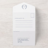 Monografie der ovalen ovalen Blätter für Hochzeite All In One Einladung (Außenbereich)