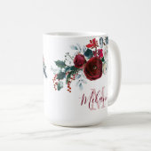 Monografie der Rose "Winter Burgundy" Kaffeetasse (VorderseiteRechts)