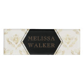 Monografie der Vintagen Goldkönigin Namenschild (Vorderseite)