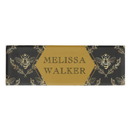 Monografie der Vintagen Goldkönigin Namenschild