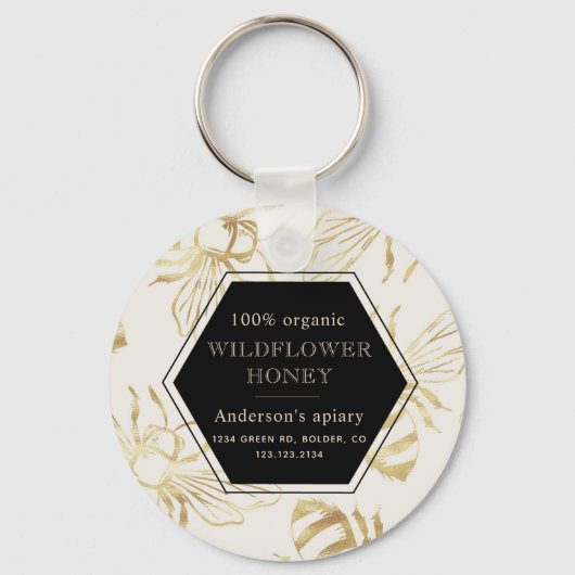 Monografie der Vintagen Goldkönigin Schlüsselanhänger (Vorderseite)