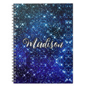 Monografie des blauen Glitzer Notizblock (Vorderseite)