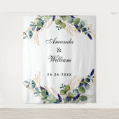 Monografie des Hochzeiteukalyptus Wandteppich (Vorderseite)