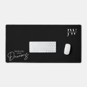 Monografie des Minimalistischen Black Business-Log Schreibtischunterlage (Tastatur & Maus)