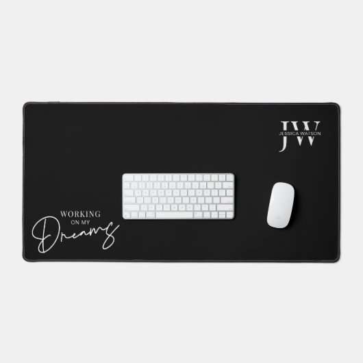 Monografie des Minimalistischen Black Business-Log Schreibtischunterlage (Tastatur & Maus)