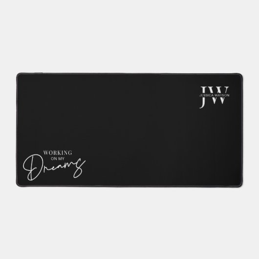 Monografie des Minimalistischen Black Business-Log Schreibtischunterlage (Vorderseite)