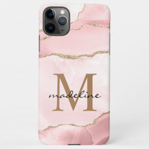 Monografie des modernen rosa Stone Agate Marmor iPhone 11Pro Max Hülle