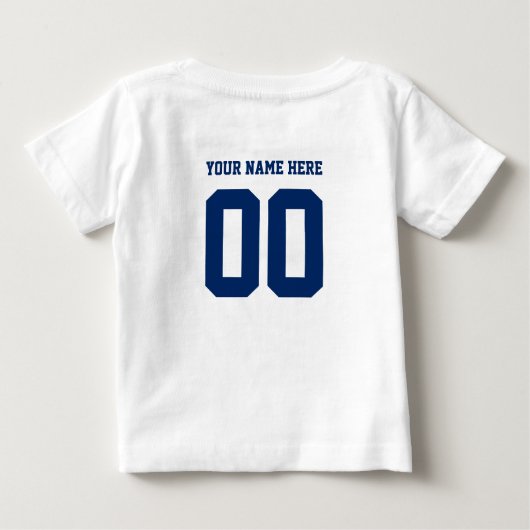 Monografie des personalisierten Sportteams Baby T-shirt (Rückseite)