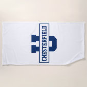 Monografie des personalisierten Sportteams Strandtuch (Vorderseite)