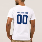 Monografie des personalisierten Sportteams T-Shirt (Rückseite)
